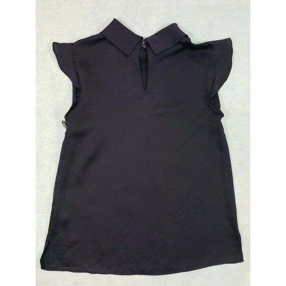 Vince Camuto Blouse Plum Purple Ruffled Sl… - Picture 2 of 8